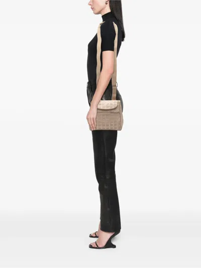 Pre-owned Chanel 2002-2003 New Travel Line Nylon Backpack In Brown