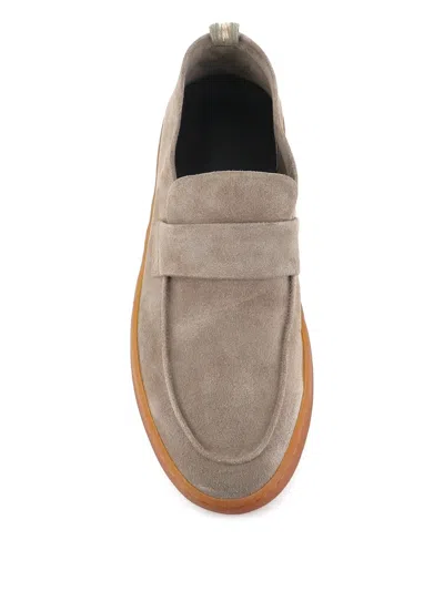 Officine Creative Herbie Suede Strap-detail Loafers In Neutral