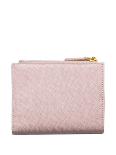 Prada Small Saffiano Leather Wallet In Pink