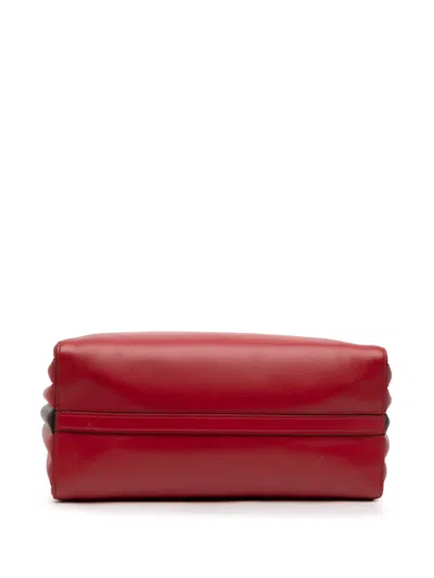 Pre-owned Prada 2010-2025 City Calf Bibliotheque Satchel In Red
