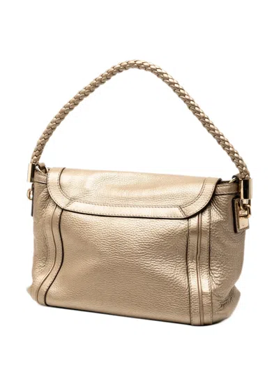 Pre-owned Gucci 2000-2015 Leather Bella Satchel In Gold