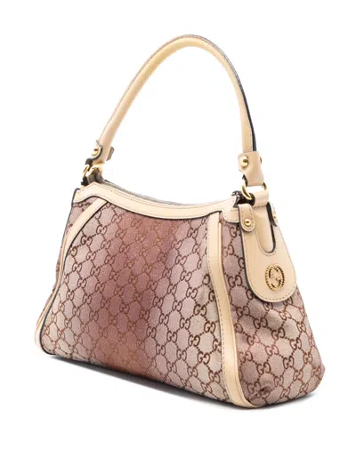 Pre-owned Gucci 2016-2025 Gg Lurex Scarlett Handbag In Brown