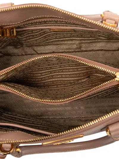 Pre-owned Prada 2000-2025 Medium Saffiano Lux Promenade Satchel In Brown