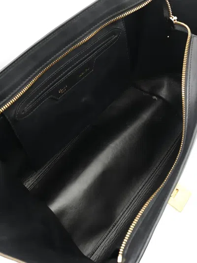 Pre-owned Celine 2000s Trapeze Suede Tote In Blue