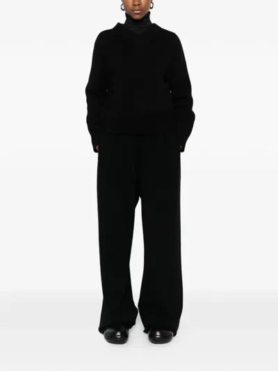 Extreme Cashmere Nº462 Slouch Drawstring-waist Trousers In Black