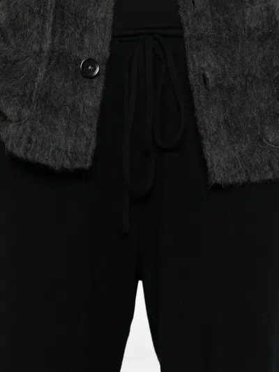Extreme Cashmere Nº462 Slouch Drawstring-waist Trousers In Black