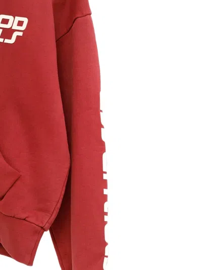 Essentials Logo-print Hoodie In Red