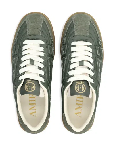 Amiri Pacific Bones Leather Sneakers In Green