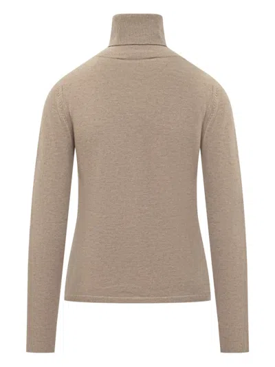 Max Mara Turtleneck Sweater In Neutral