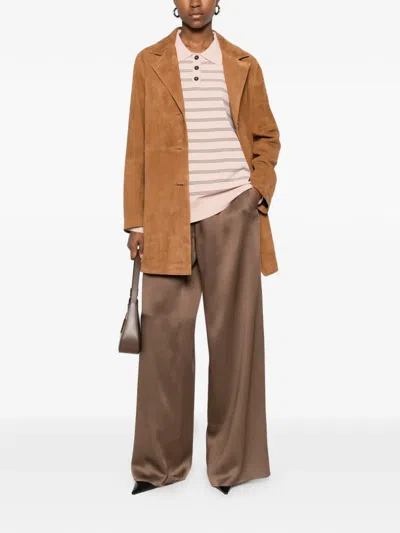 Antonelli Wide-leg Trousers In Brown