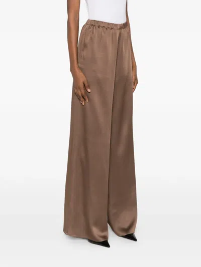 Antonelli Wide-leg Trousers In Brown