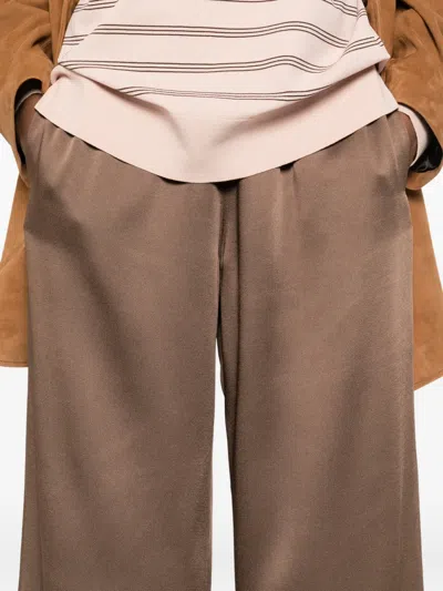 Antonelli Wide-leg Trousers In Brown