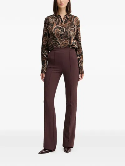 Guess Usa Clarisse Paisley-pattern Buttoned Shirt In Brown