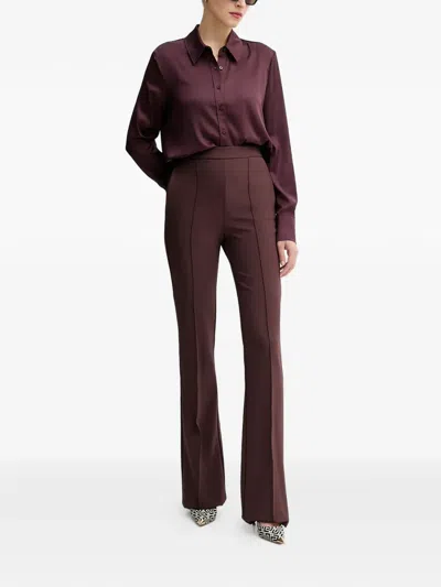 Guess Usa Buttoned Collared Shirt In Purple