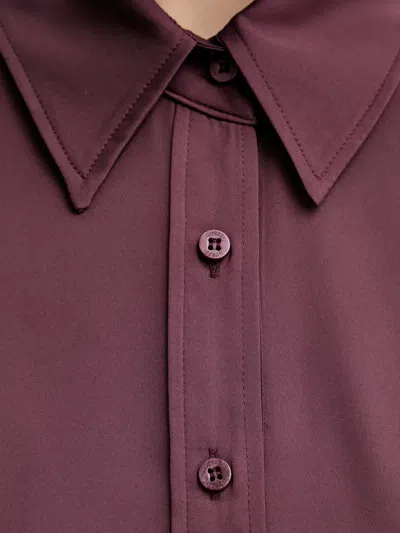 Guess Usa Buttoned Collared Shirt In Purple