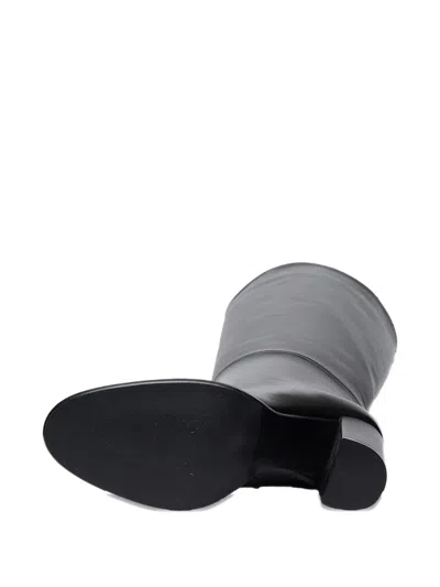 Poche Paris Block-heel Boots In Black