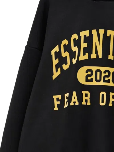 Essentials Logo-print Hoodie In Black