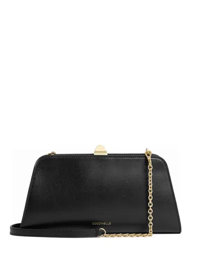 Coccinelle Logo-detail Clutch Bag In Black