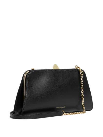 Coccinelle Logo-detail Clutch Bag In Black