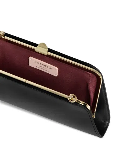 Coccinelle Logo-detail Clutch Bag In Black
