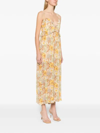 Zimmermann Ruffled Floral Jumpsuit In Multi