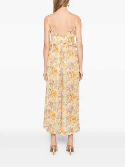 Zimmermann Ruffled Floral Jumpsuit In Multi