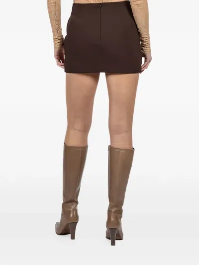 Wardrobe.nyc Zip-fastening Mini Skirt In Brown