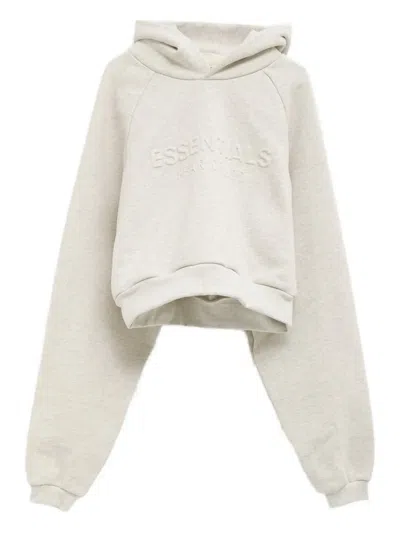 Essentials 90s Embossed-logo Hoodie In Neutral