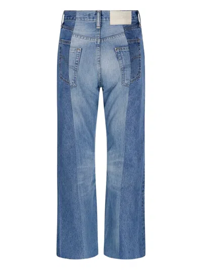 E.l.v Denim Panelled Jeans In Blue