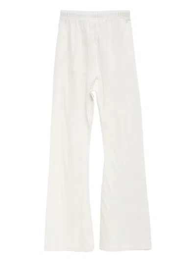 Essentials Drawstring-fastening Flared Track Pants In Metallic