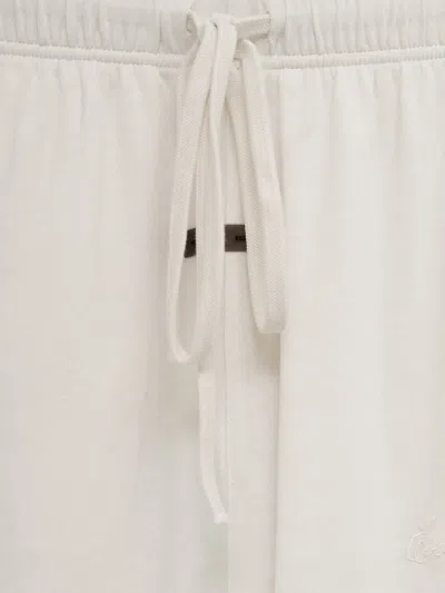 Essentials Drawstring-fastening Flared Track Pants In Metallic