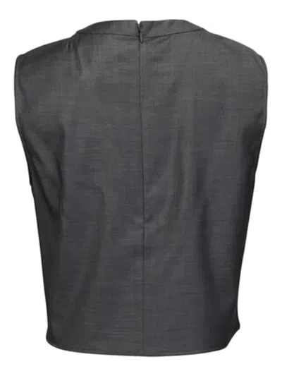 Twp Sleeveless Cropped Blouse In Gold