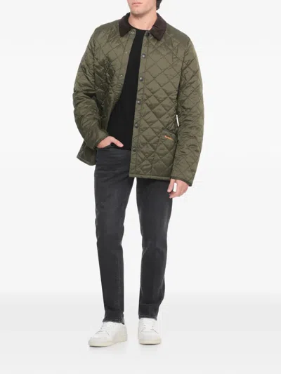 Barbour Heritage Liddesdale Quilted Jacket In Green