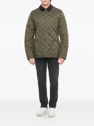 Barbour Heritage Liddesdale Quilted Jacket In Green