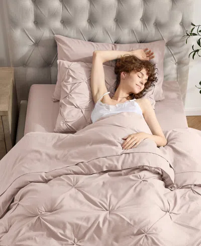 Nestl Luxury Soft Pinch Pleat 5-pc. Comforter Set, Twin In Brown