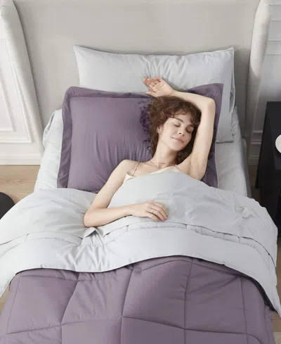 Nestl Luxury Soft Reversible 5-pc. Comforter Set, Twin Xl In Purple