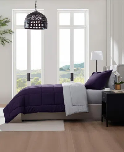 Nestl Luxury Soft Reversible 5-pc. Comforter Set, Twin Xl In Purple