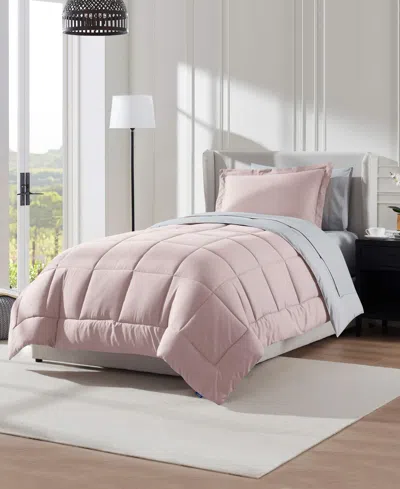 Nestl Luxury Soft Reversible 5-pc. Comforter Set, Twin Xl In Brown