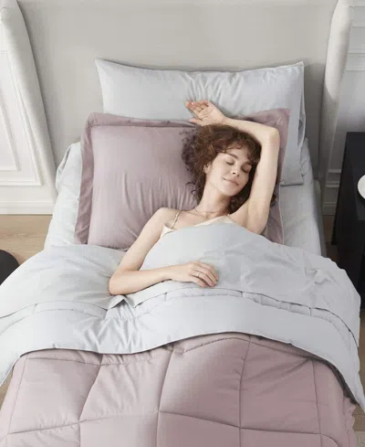 Nestl Luxury Soft Reversible 5-pc. Comforter Set, Twin Xl In Brown