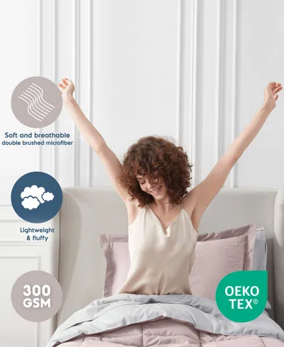 Nestl Luxury Soft Reversible 5-pc. Comforter Set, Twin Xl In Brown