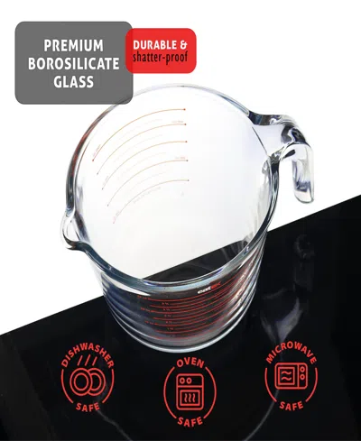 Nestl Borosilicate 3-pc. Liquid Measuring Cup Set In Transparent