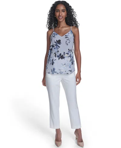 Calvin Klein Women's Printed Metallic Dot Camisole Top In Blue