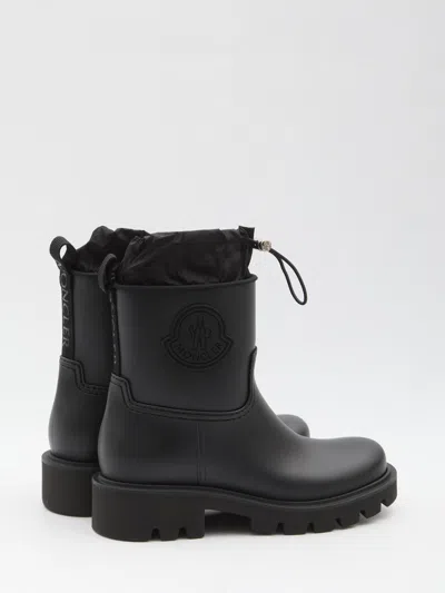 Moncler Kickstream Calf Height Rain Boots In Black