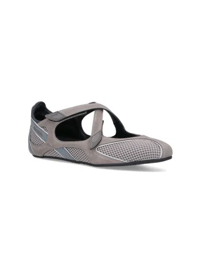Attico Nomad Ballerina Flat In Gray