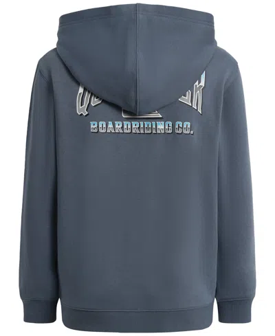 Quiksilver Kids' Logo Full Zip Hoodie In Blue