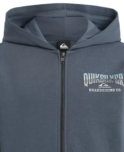 Quiksilver Kids' Logo Full Zip Hoodie In Blue