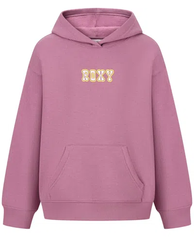 Roxy Girls' 7-16 Morockin Oversized Long-sleeve Hoodie In Purple
