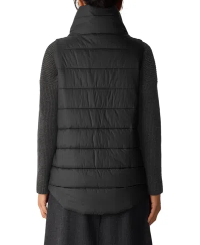 Eileen Fisher Women's Stand Collar Sleeveless Vest, Regular And Plus In Black