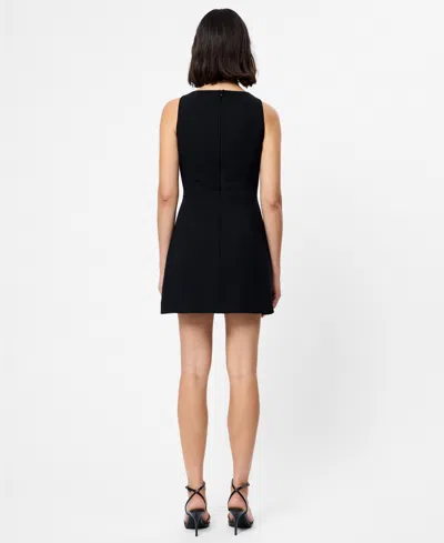 French Connection Fcuk Women's Whisper Square Neck Long-sleeve Mini Dress In Black