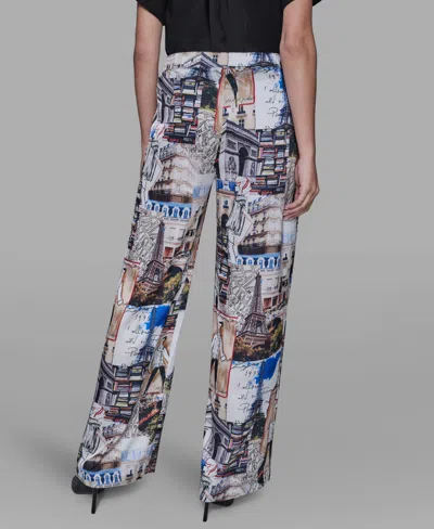 Karl Lagerfeld Women's City Scene Printed Pull-on Pants In Multi
